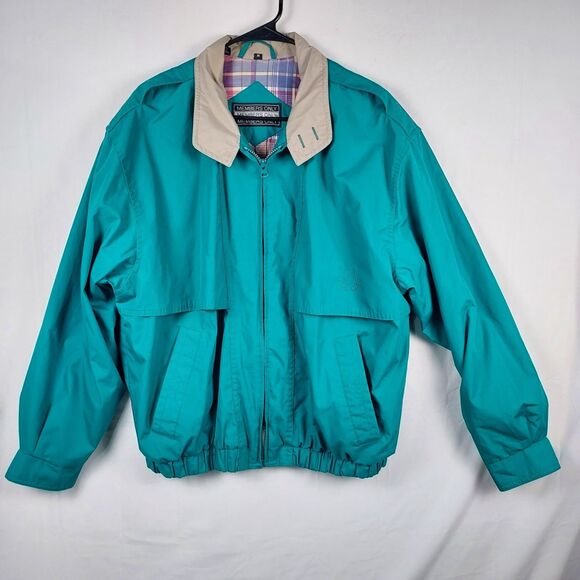 Vintage Members Only Teal Men’s Medium Jacket Bomber Windbreaker - Picture 1 of 10